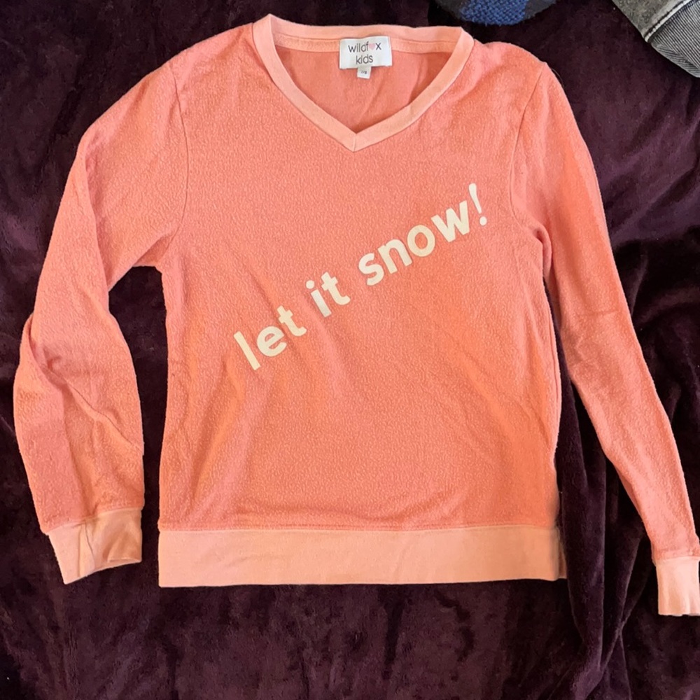 WILDFOX kids Let it Snow sweater sweatshirt